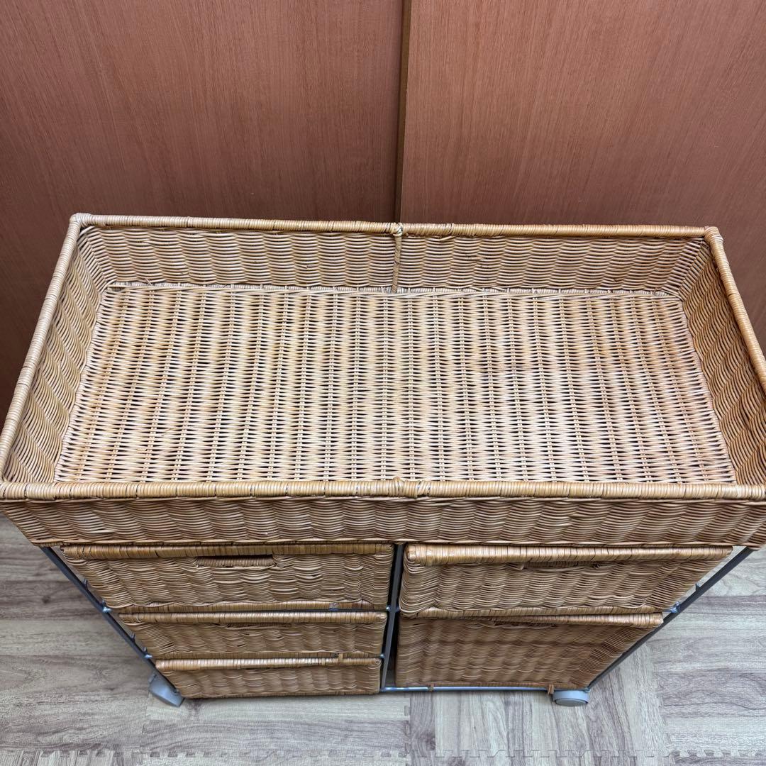 無印　ラタン　ラック