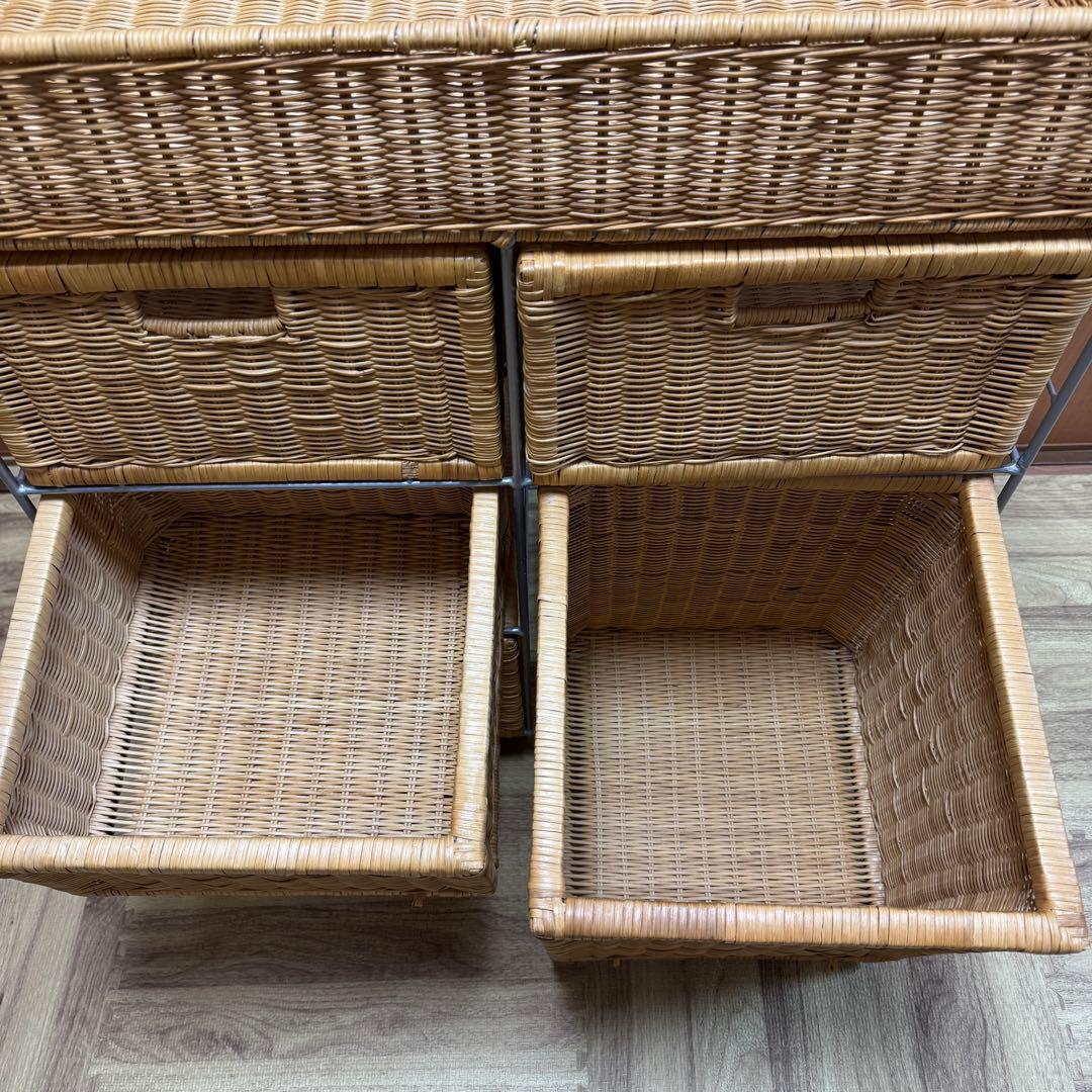 無印　ラタン　ラック