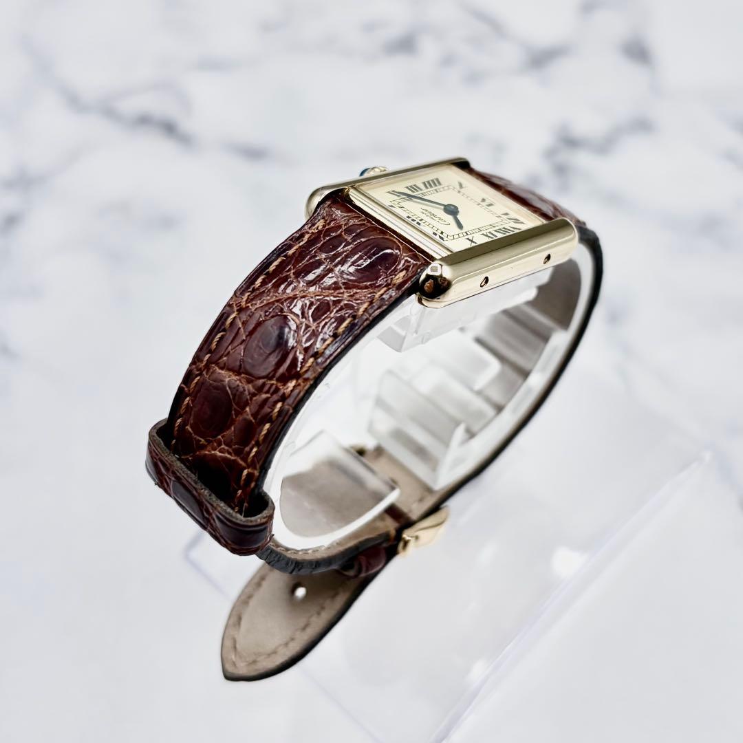 【OH／極美】カルティエ マストタンク SM ヴェルメイユ ローマン 純正尾錠