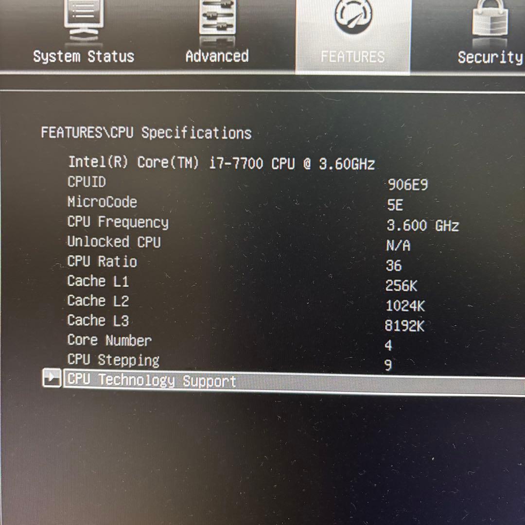 【動作確認済み】Core i7-7700 Mini-ITX メモリ8GB
