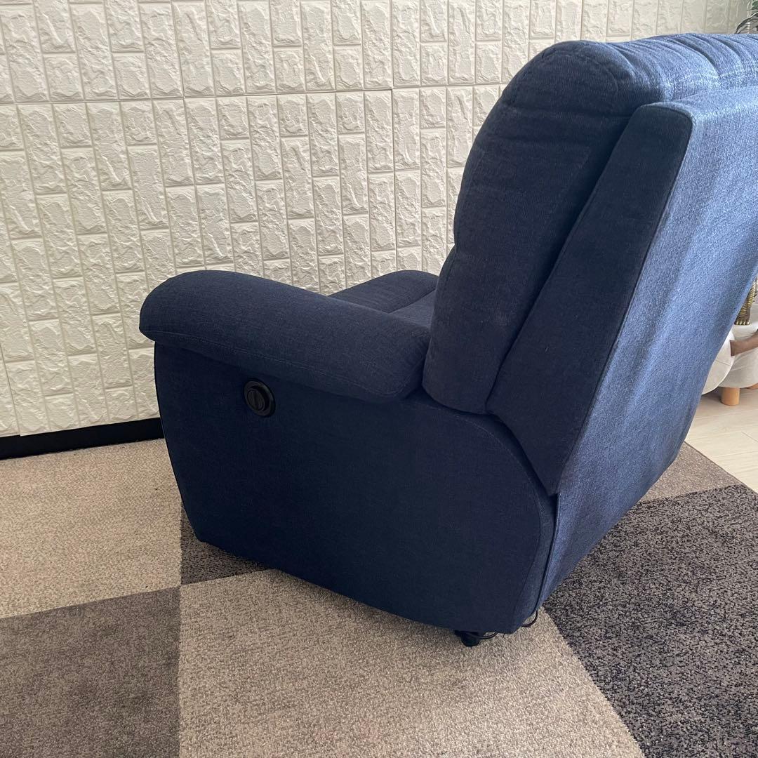 てらさん ✨ニトリ　電動リクライニングソファ　2人掛け　ビリーバ　ブルー
