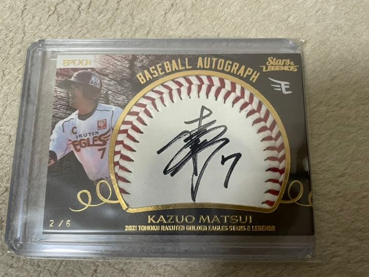 K*迎様 EPOCH 楽天イーグルス サインカード 松井稼頭央 Stars&LE