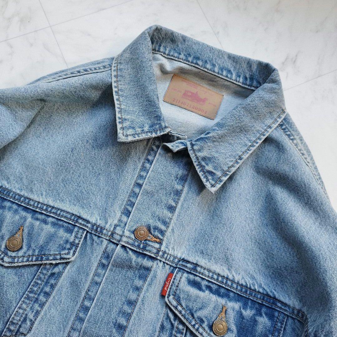 極美品　未使用級　アングリッド　デニムオーバージャケット　アイスブルー　25