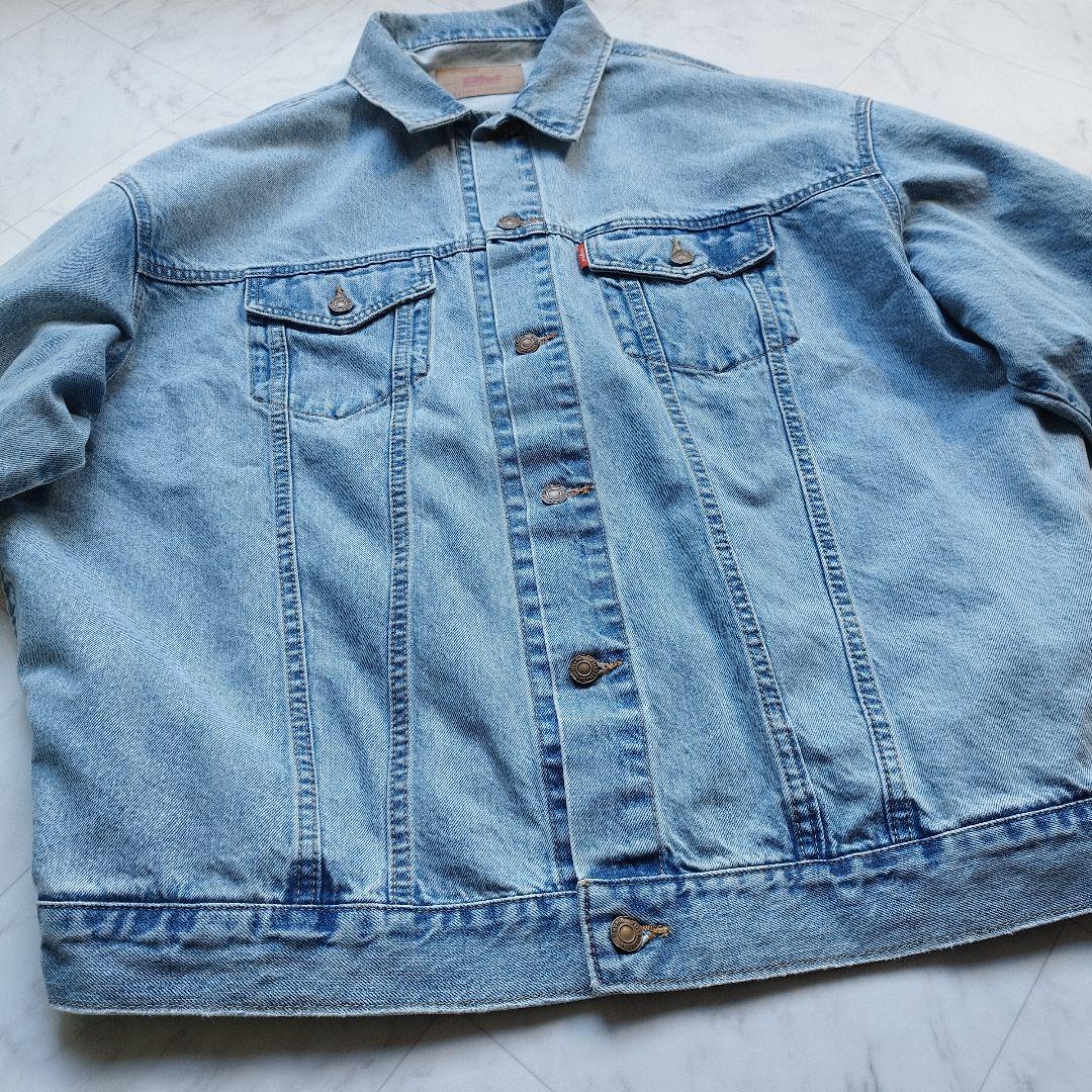 極美品　未使用級　アングリッド　デニムオーバージャケット　アイスブルー　25