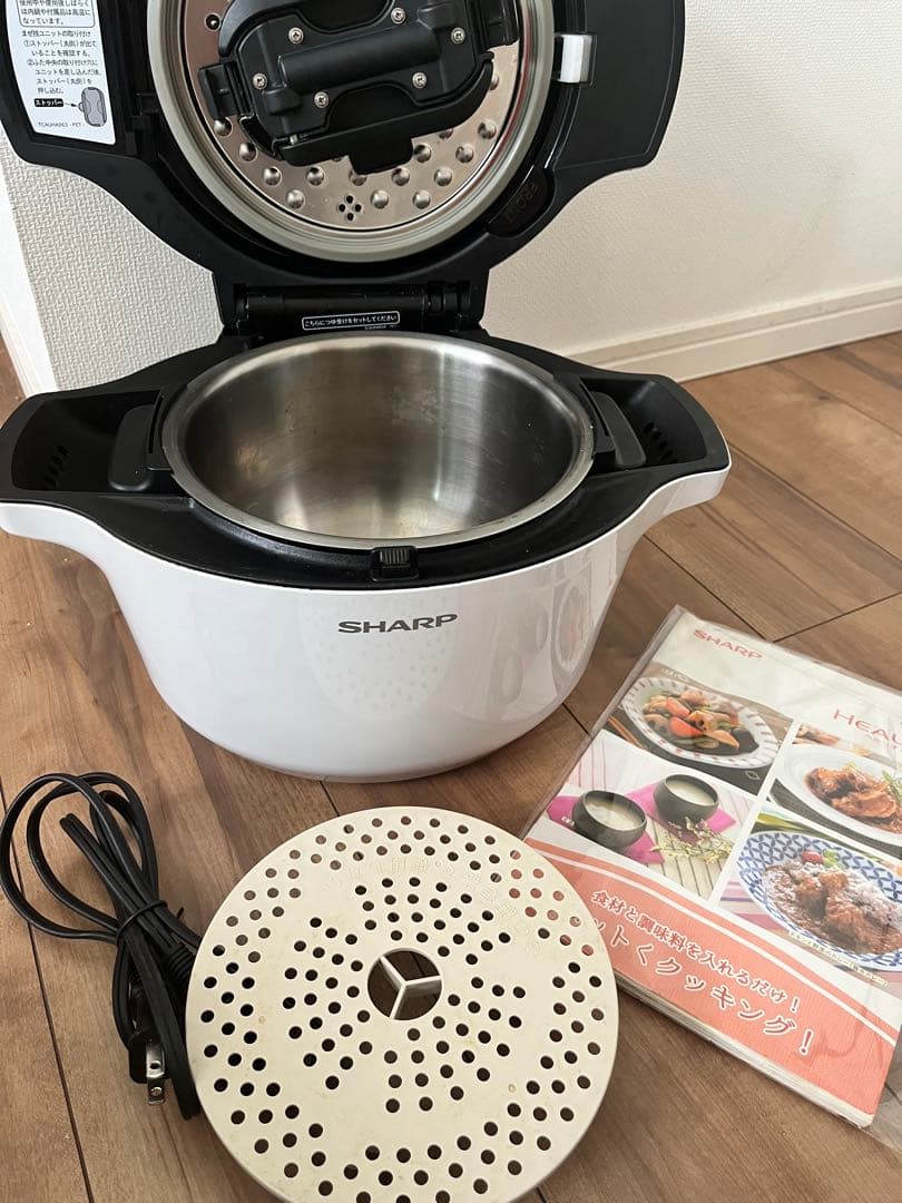 超お得SHARP HEALSIO 電気圧力鍋 ホットクック　KN-HW16E-W