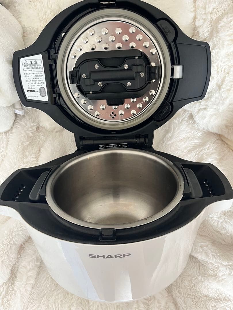 超お得SHARP HEALSIO 電気圧力鍋 ホットクック　KN-HW16E-W