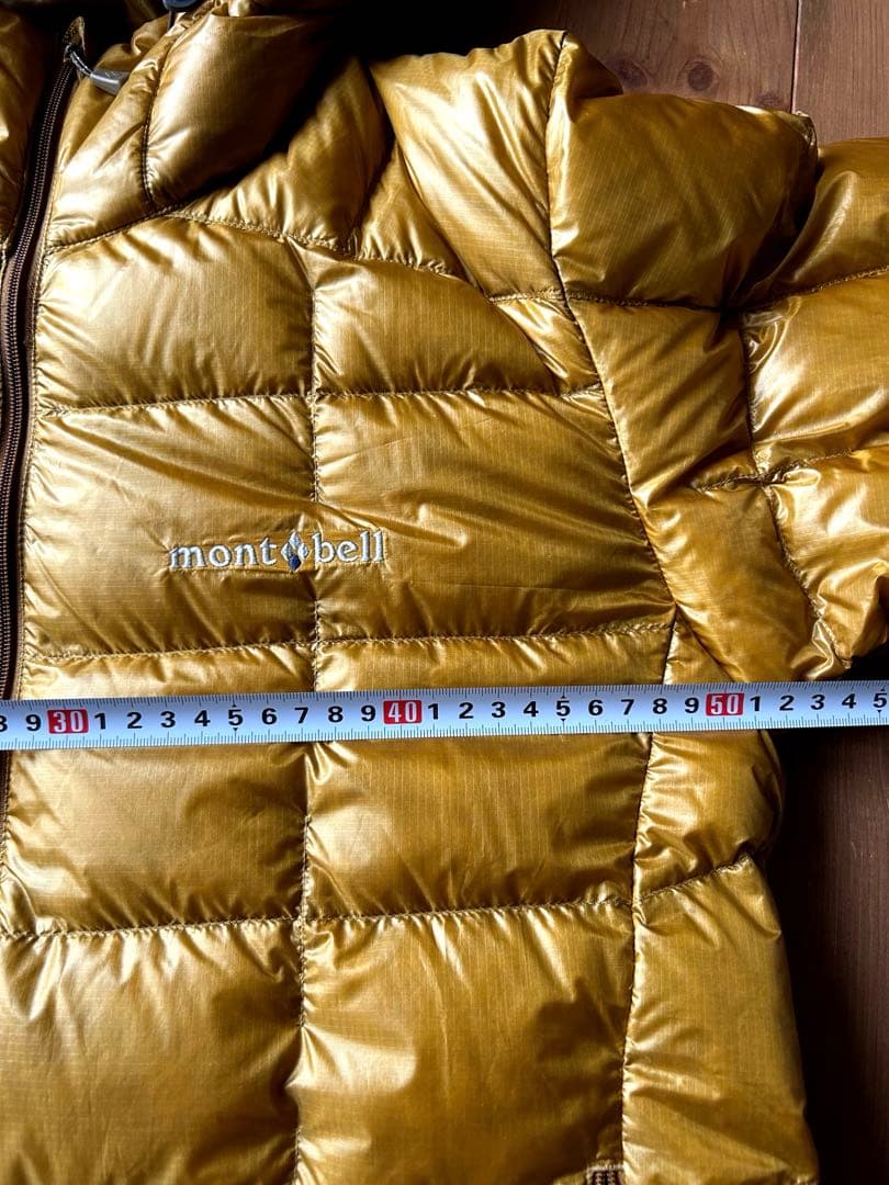 モンベル スペリオダウン　パーカ ドローコード ゴールド　田中シェン似　y2k