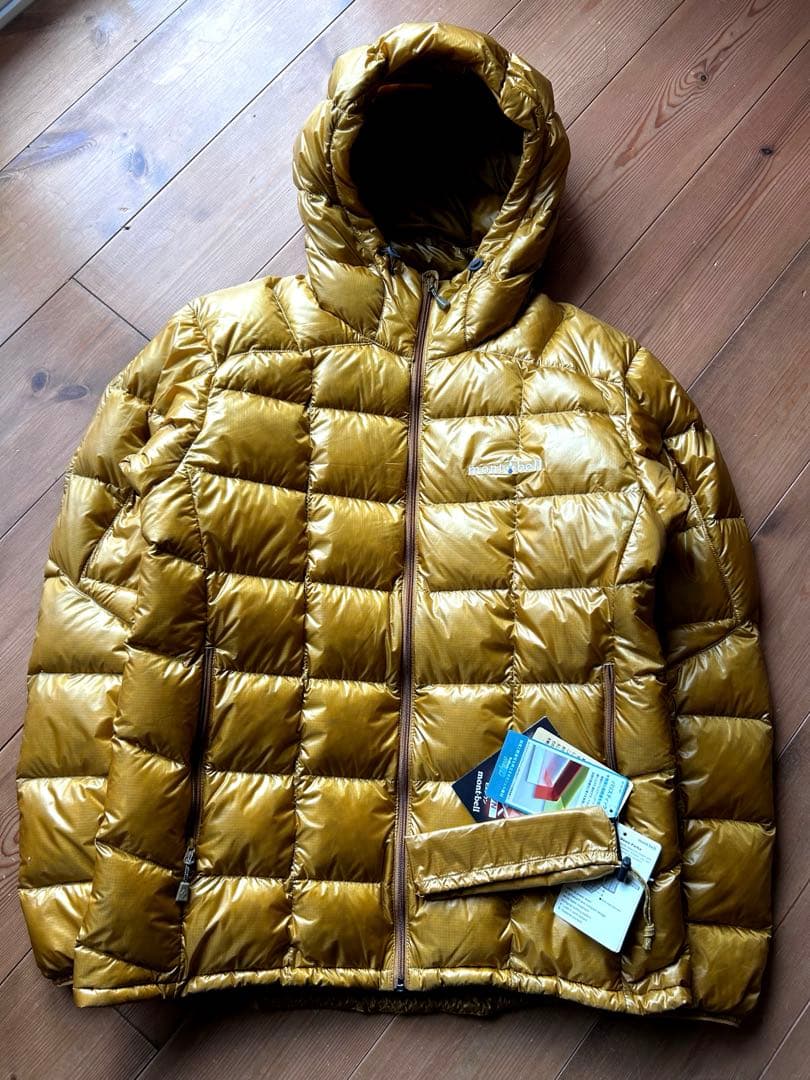モンベル スペリオダウン　パーカ ドローコード ゴールド　田中シェン似　y2k