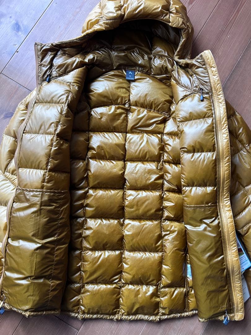 モンベル スペリオダウン　パーカ ドローコード ゴールド　田中シェン似　y2k