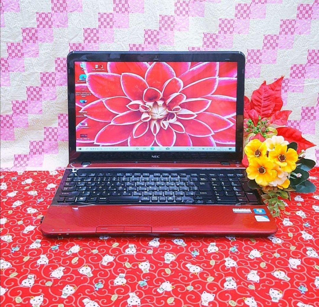 極上品♥大人気♥新品SSD256GB♥レッド色♥新型Win11搭載♥動画編集