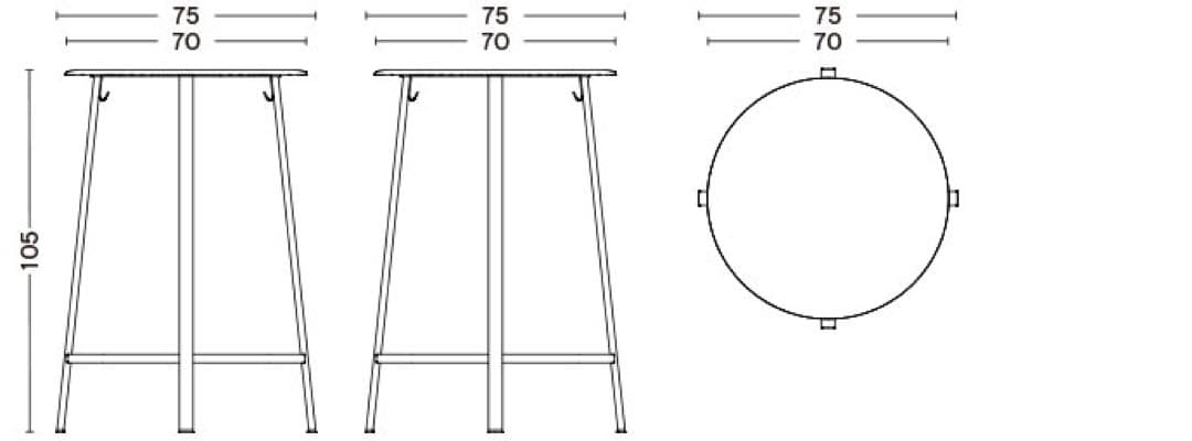 カウンターテーブル・ハイテーブル HAY REVOLVER TABLE