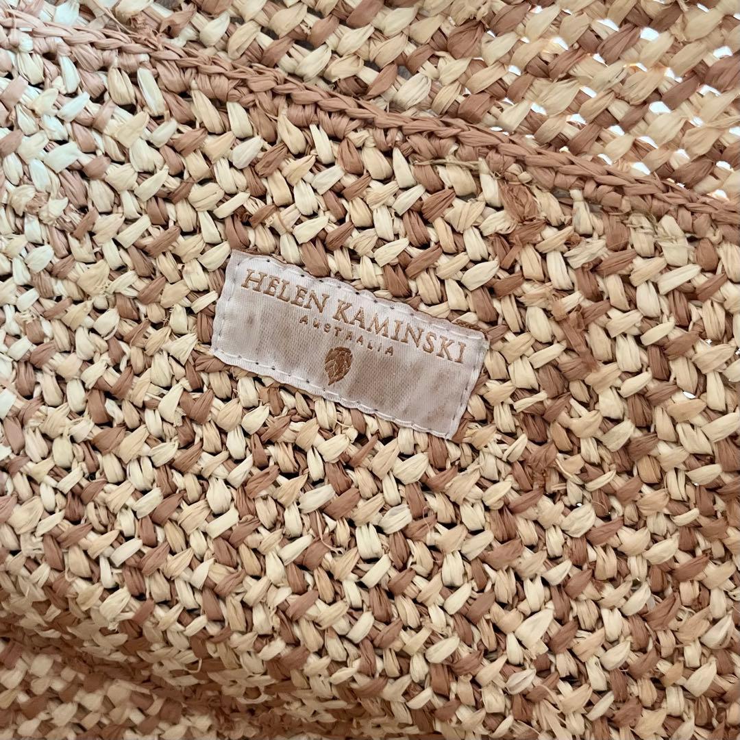 ヘレンカミンスキー　ラフィア　かごバッグ　トートバッグ　大容量　レザー　肩掛け