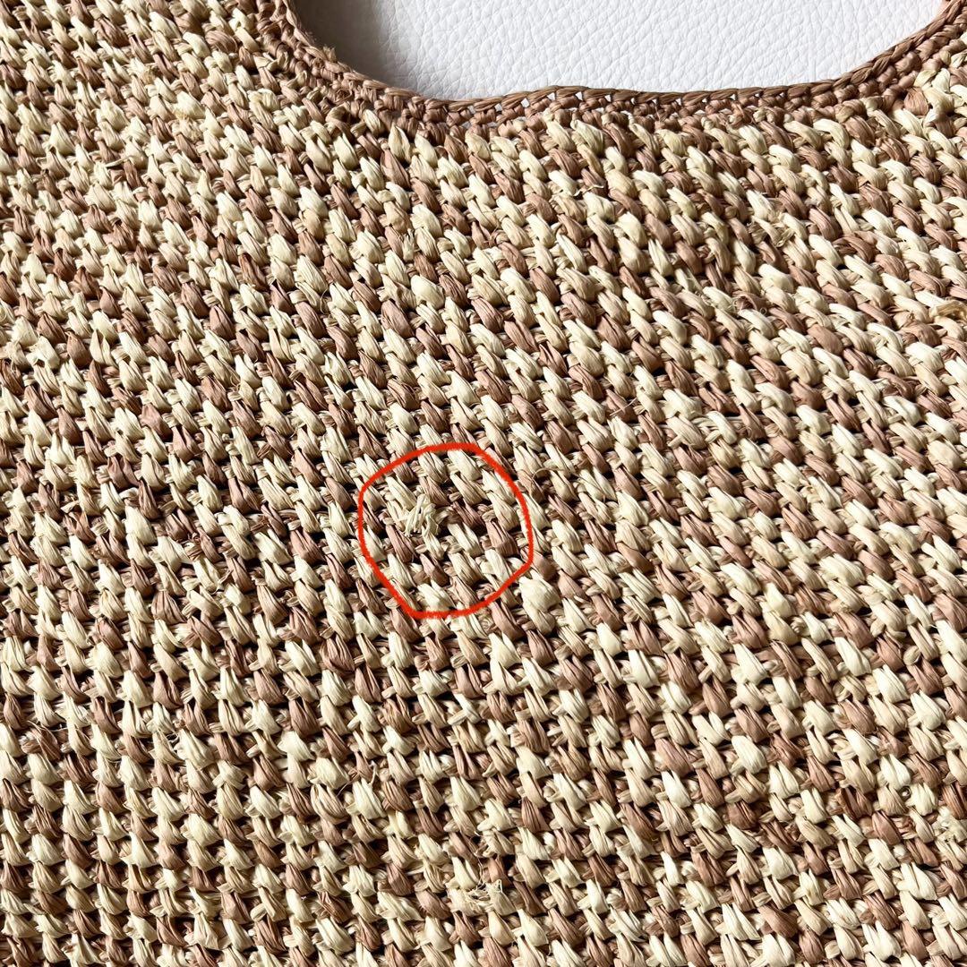 ヘレンカミンスキー　ラフィア　かごバッグ　トートバッグ　大容量　レザー　肩掛け