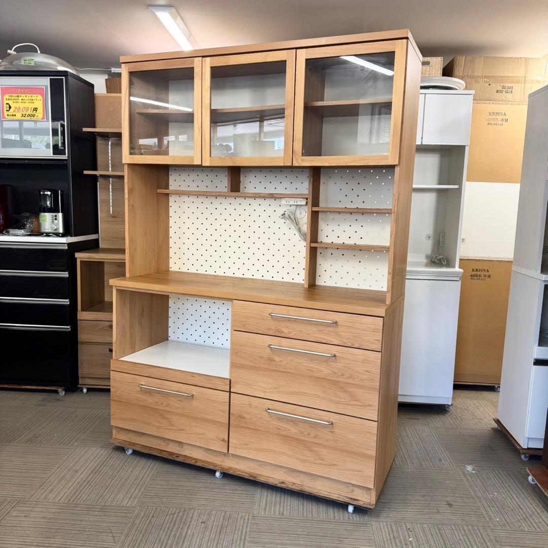 【超美品‼️】定価十数万♪ 東馬 140cm幅キッチンボード 食器棚 収納家具