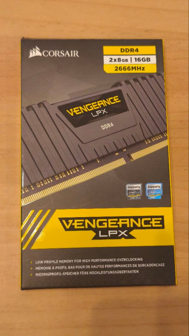 CORSAIR DDR4 2666MHz 8GB×2枚 計16GB