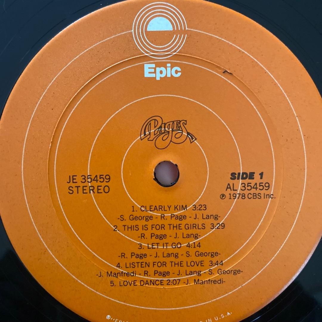 【US.Org盤】PAGES / ペイジス / AOR名盤