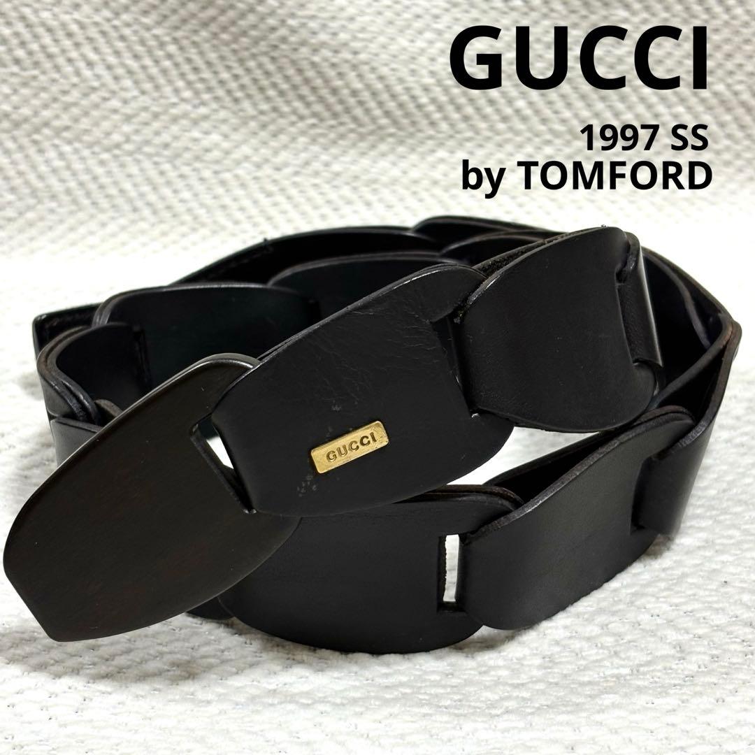 小物 GUCCI ARCHIVE 97ss TOMFORD LEATHER BELT