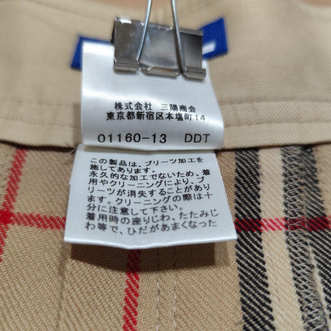 バーバリー ロンドン ノバチェック ベルト バックプリーツミニスカート 36