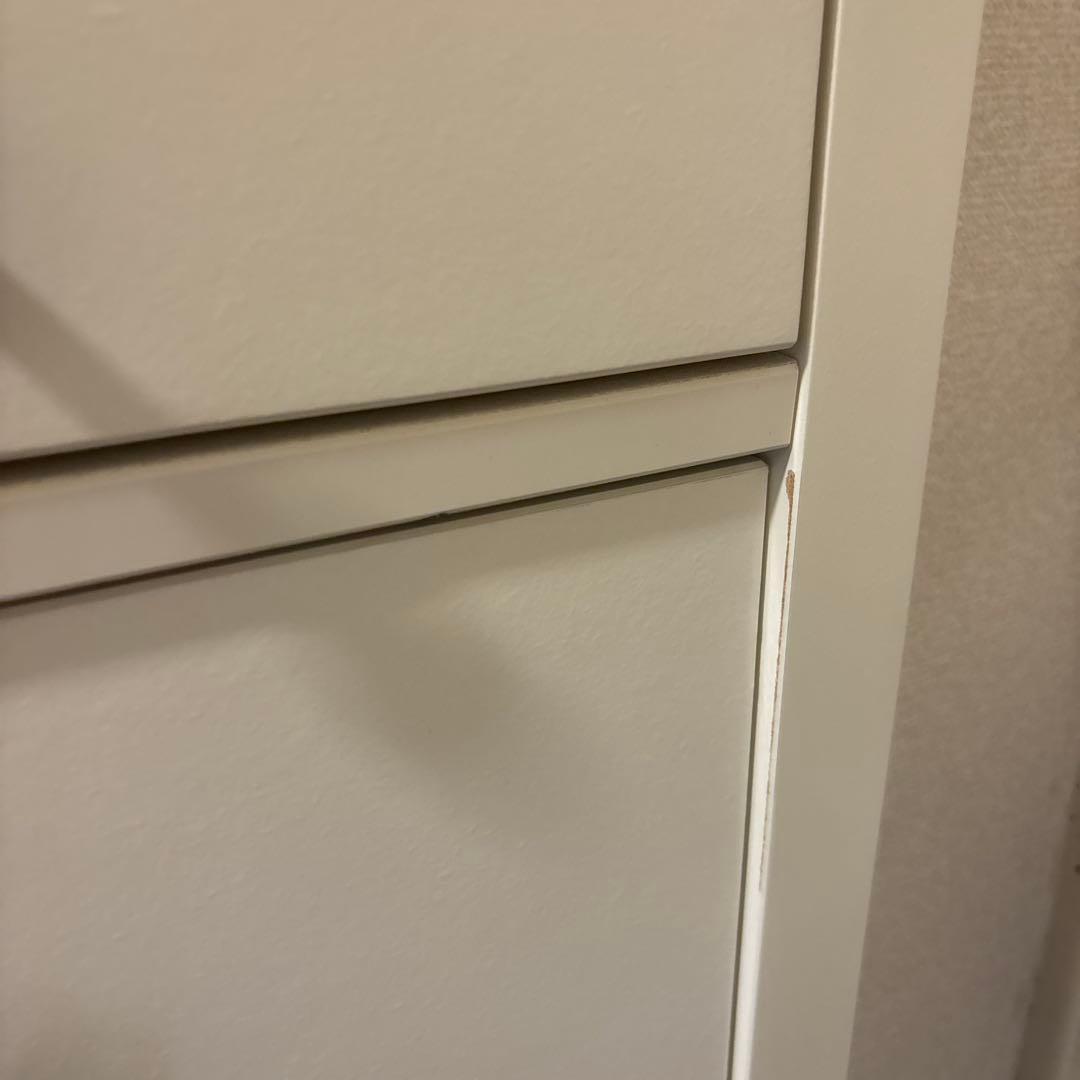 ホワイトシューズラック 3段引き出し　IKEA ヘムネス　HEMNES 靴箱