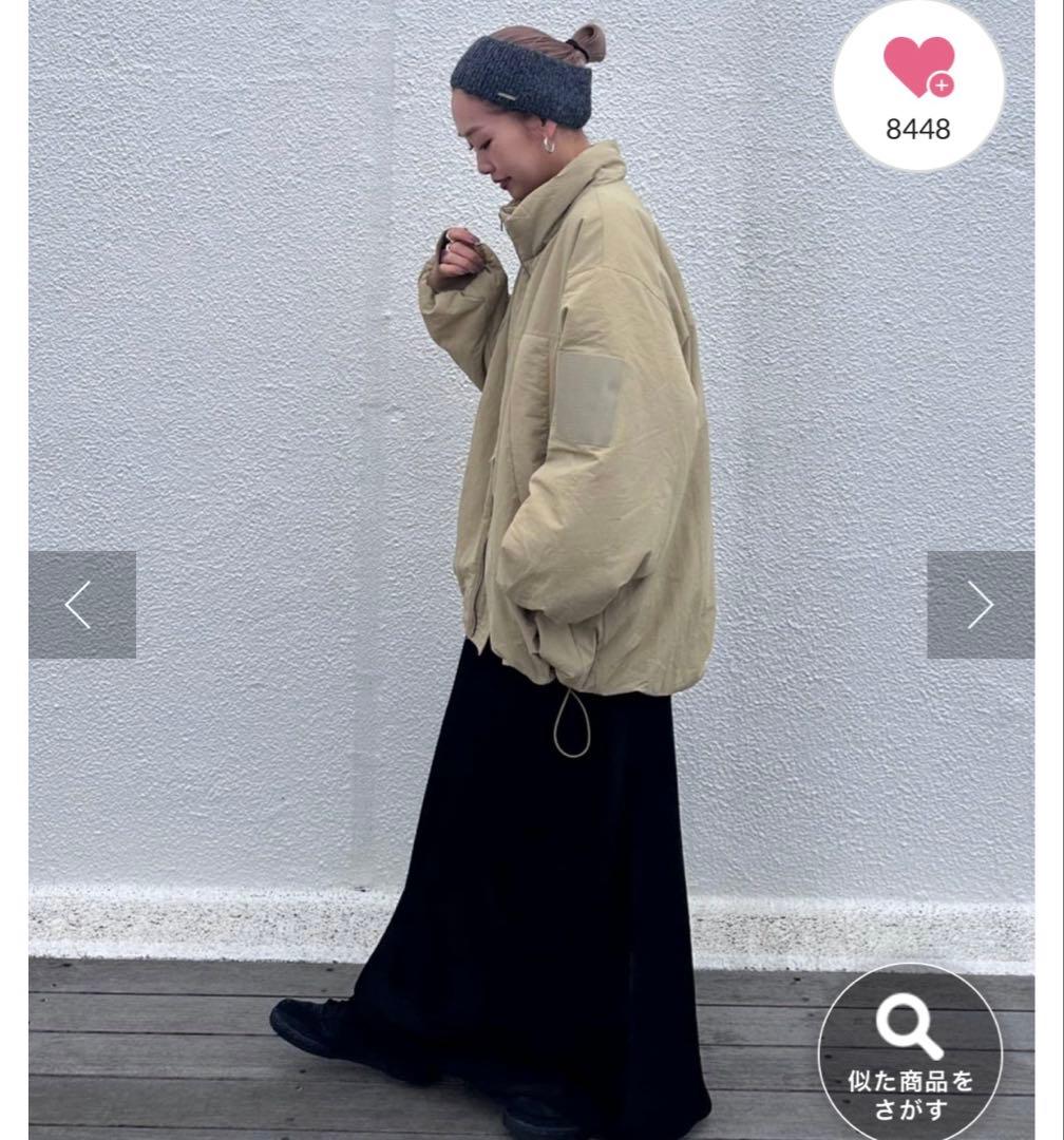 【パルクロ限定】PON企画中綿スタンドカラージャケット　ベージュ