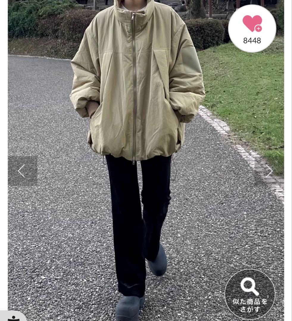 【パルクロ限定】PON企画中綿スタンドカラージャケット　ベージュ