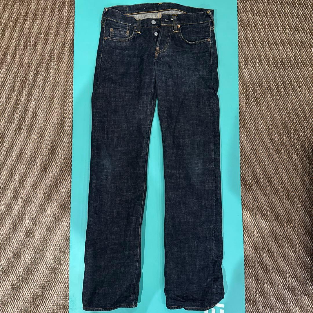 EVISU デニムジーンズ カモメペイント 濃紺