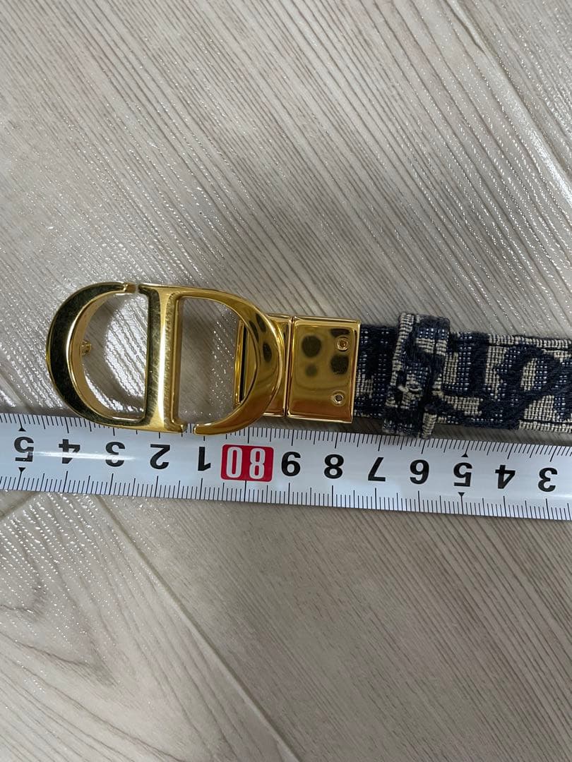 最終値下げ！Dior ロゴバックル ベルト ブラック/ゴールド