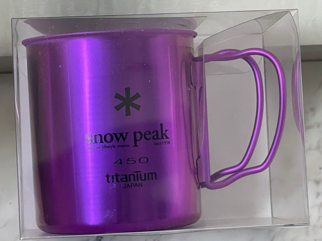  Peak海外限定販売チタンマグ 450シングルウォール・パープル☆新品