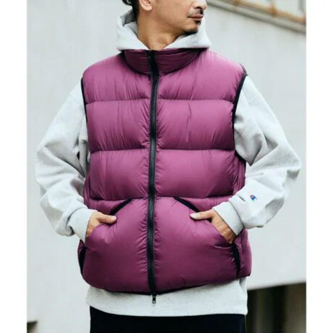 ☆【新品未使用】relume×TAION別注ダウンベスト パープル Lサイズ☆