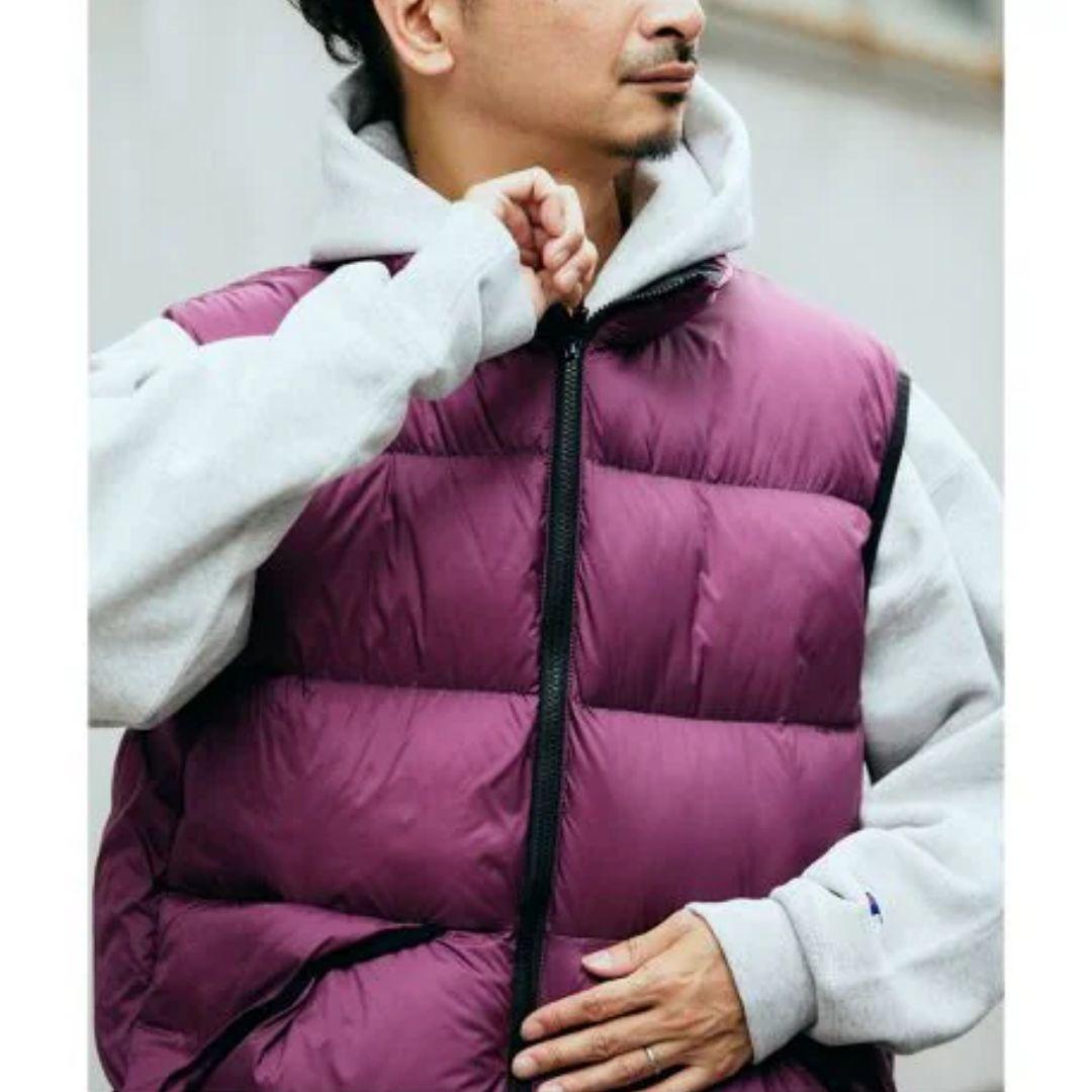 ☆【新品未使用】relume×TAION別注ダウンベスト パープル Lサイズ☆