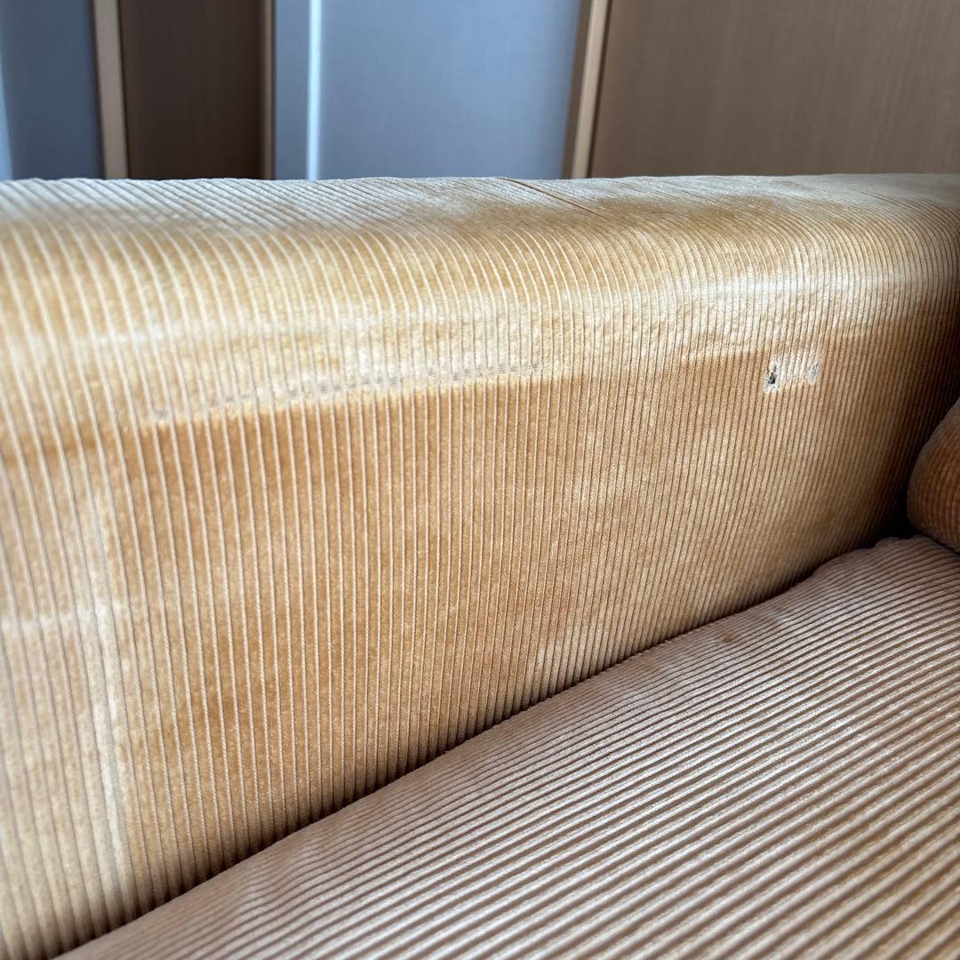 『直接受け取りのみ』キャメルファブリック2人掛けソファ