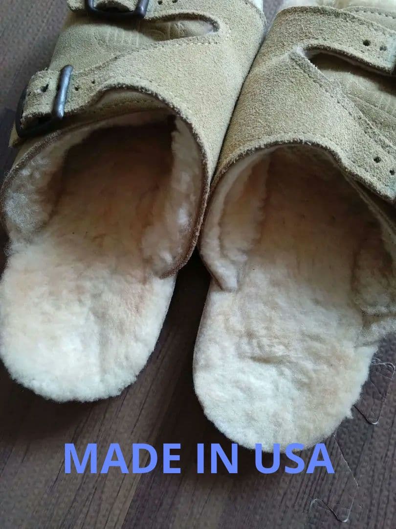 THE SANDALMAN サンダルマン　ダブルストラップ　ムートン　サンダル