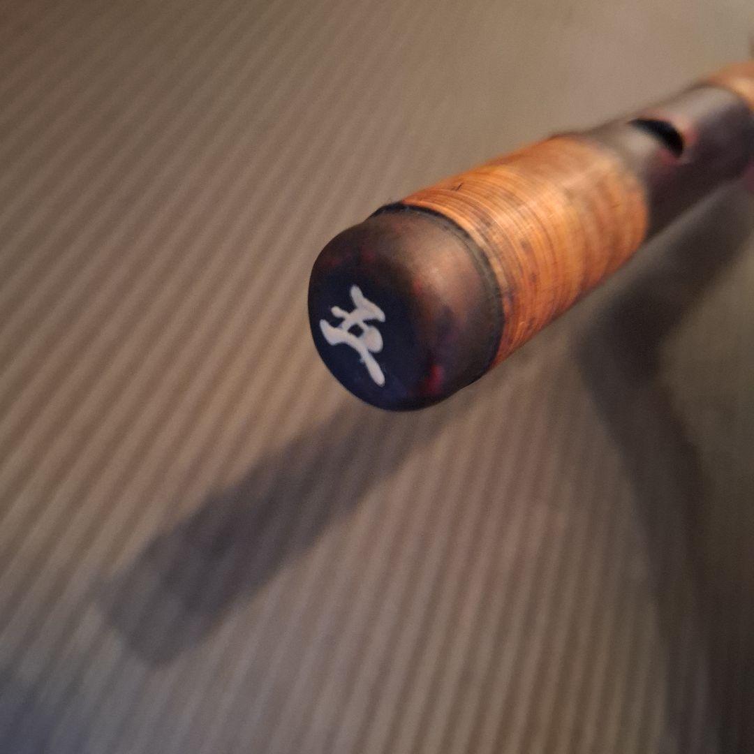 篠笛　古典調　7穴　五本調子　天地胴籐巻き　燻風仕上げ　超鐵仕様