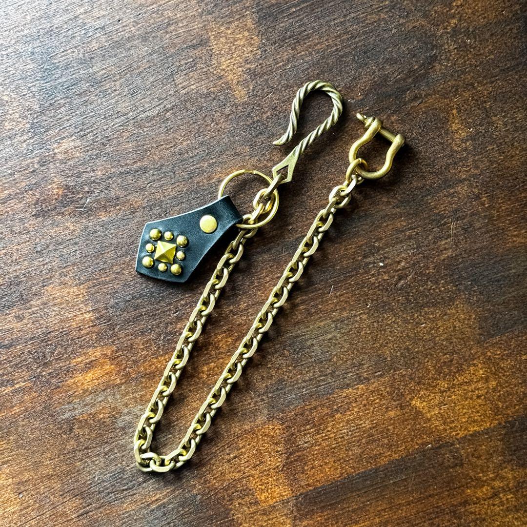 ウォレットチェーン ブラス45cmツイストフック