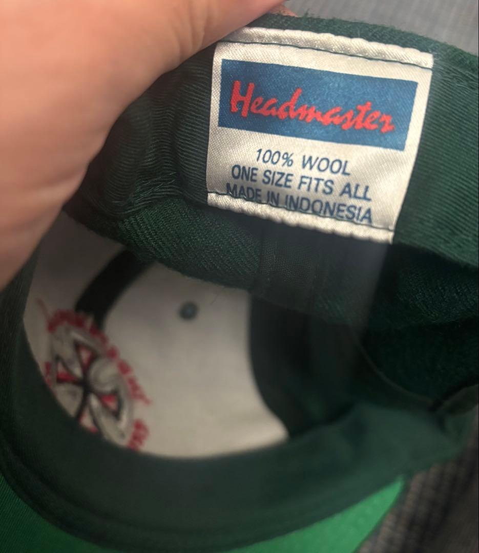 Independent グリーンキャップ ウール スナップバック