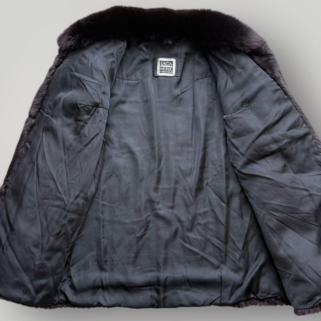 SAGAMINK サガミンク ミンク フォックス 切り替え コート ボリューム◎