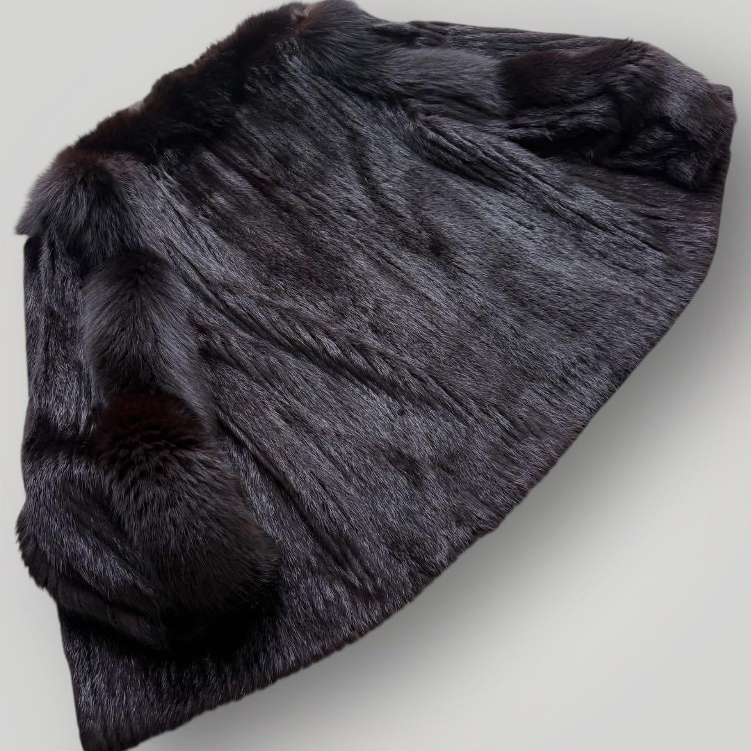 SAGAMINK サガミンク ミンク フォックス 切り替え コート ボリューム◎