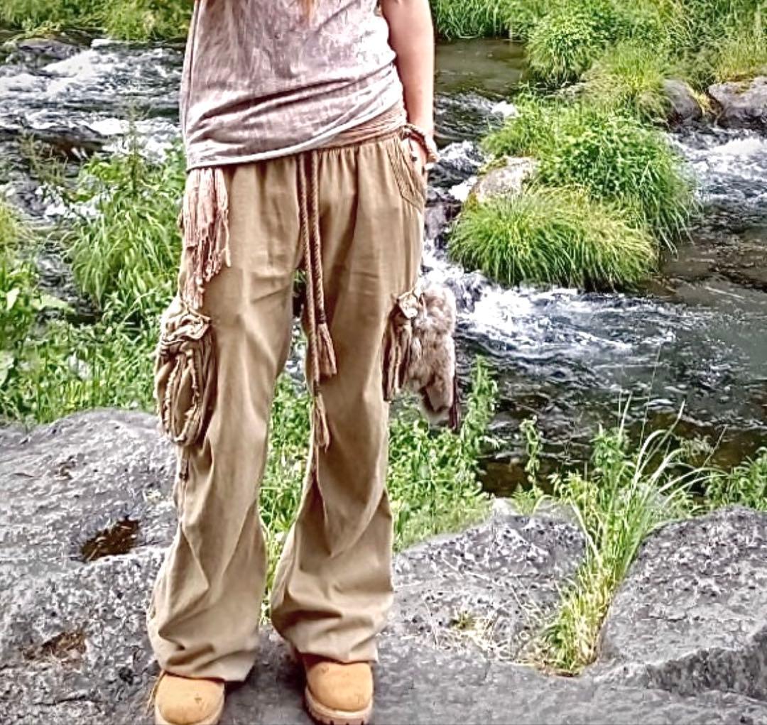 g.o.a ファー付きカーゴパンツ