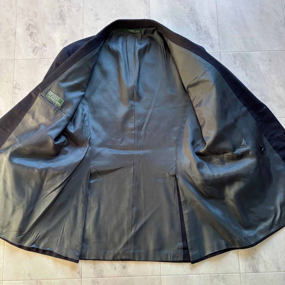 り*い様 【USA製】ポロバイラルフローレン 紺ブレ テーラードジャケット 金ボ