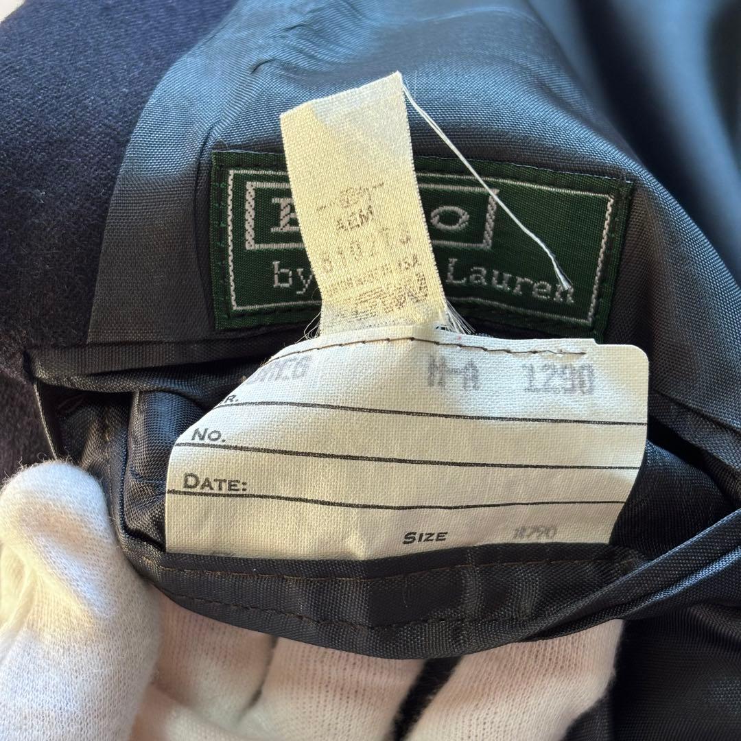 り*い様 【USA製】ポロバイラルフローレン 紺ブレ テーラードジャケット 金ボ