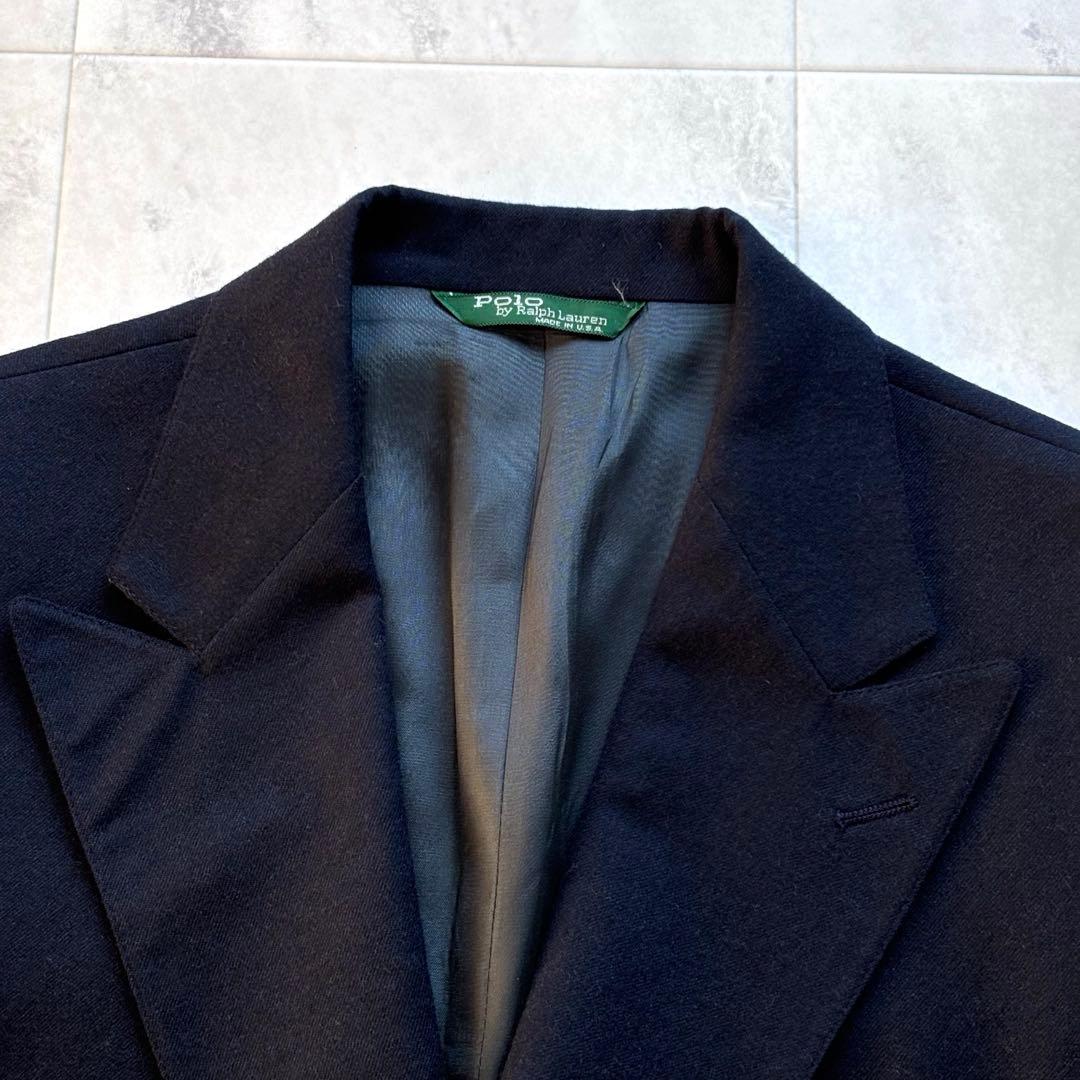り*い様 【USA製】ポロバイラルフローレン 紺ブレ テーラードジャケット 金ボ