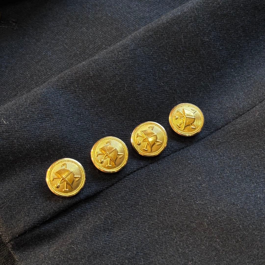 り*い様 【USA製】ポロバイラルフローレン 紺ブレ テーラードジャケット 金ボ