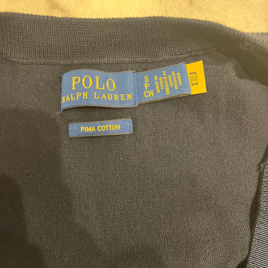 ラルフローレン コットンカーディガンネイビー