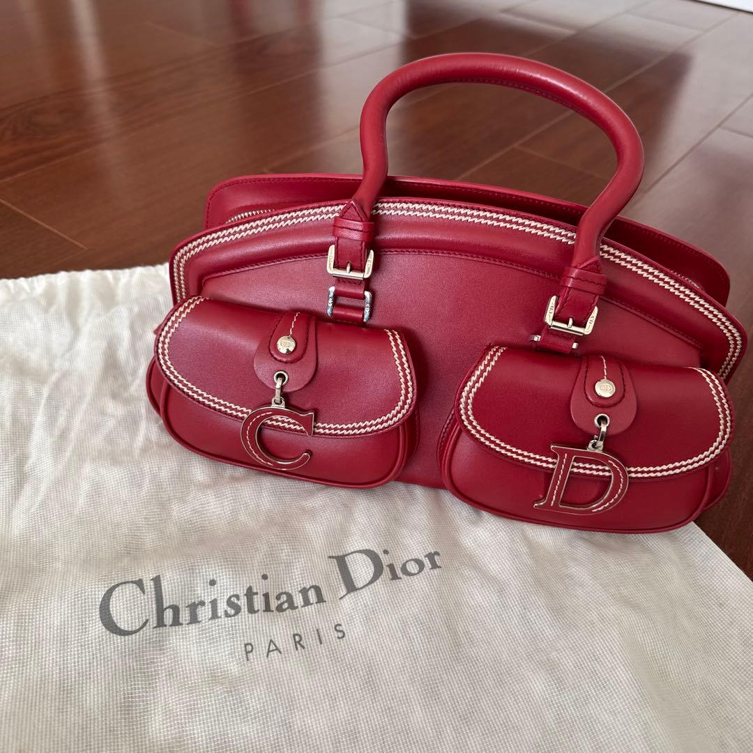 Christian Dior ジョンガリアーノ　バッグ　赤