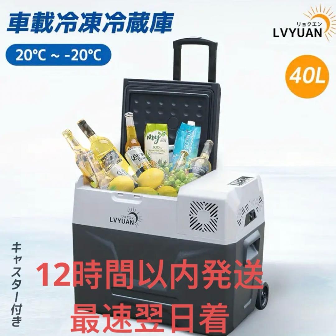 LVYUAN 車載冷蔵庫冷凍庫40L両用（AC100V・DC12V/24V対応)