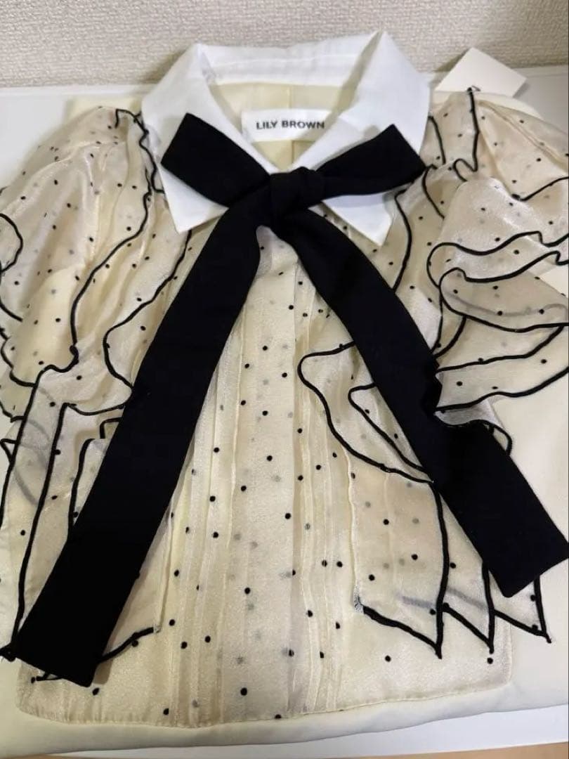 LILY BROWN フロントフリルミニドレス