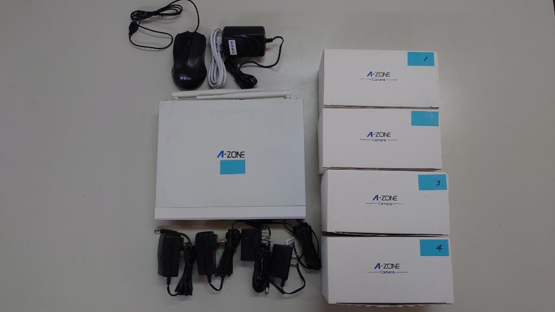 A-ZONE Wireless P2P NVR 防犯カメラ4台セット