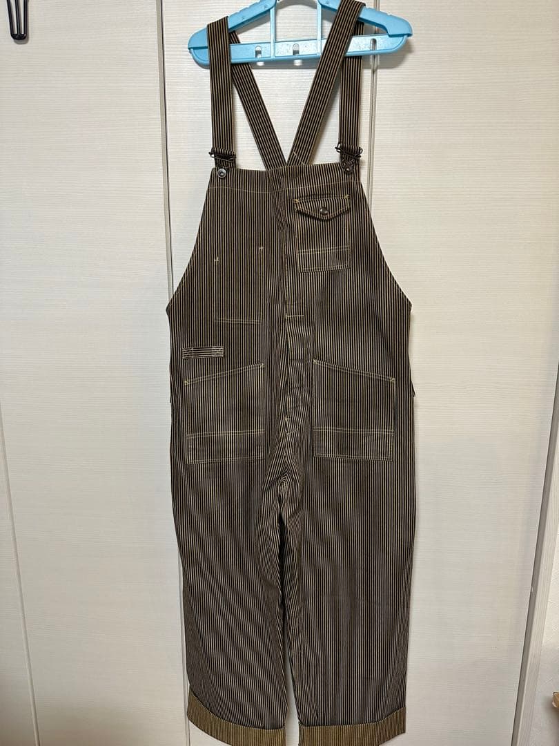 極美品　アットダーティー　ブラウン　ヒッコリー　オーバーオール　AT-DIRTY