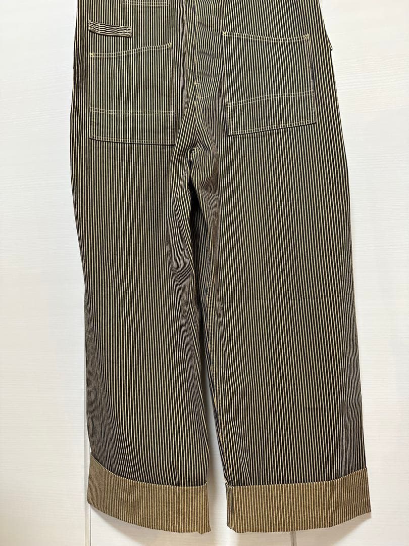 極美品　アットダーティー　ブラウン　ヒッコリー　オーバーオール　AT-DIRTY