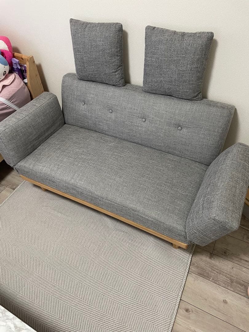 【もこさん専用】LOWYA ソファベッド　グレー